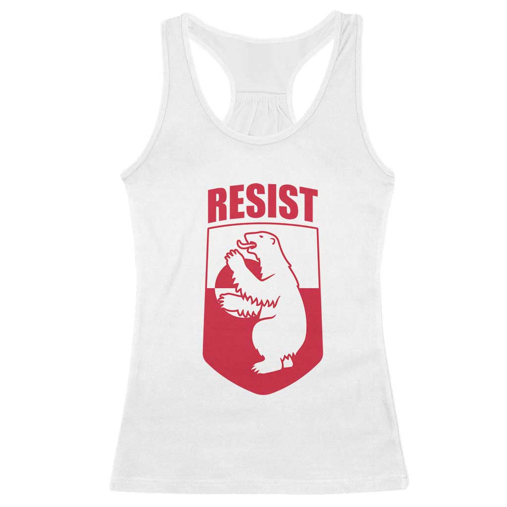 Greenland Resist Racerback Tank Top Stand With Greenlanders
