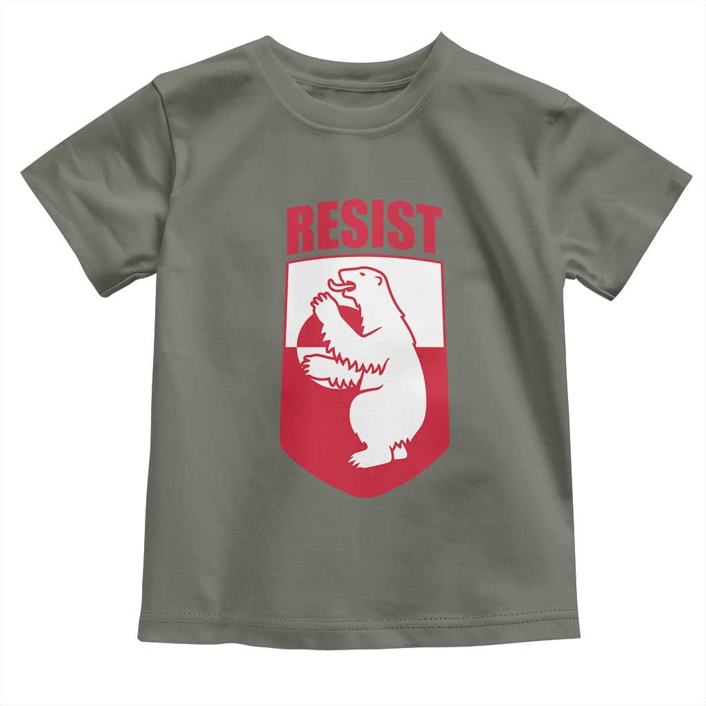 Greenland Resist Toddler T Shirt Stand With Greenlanders