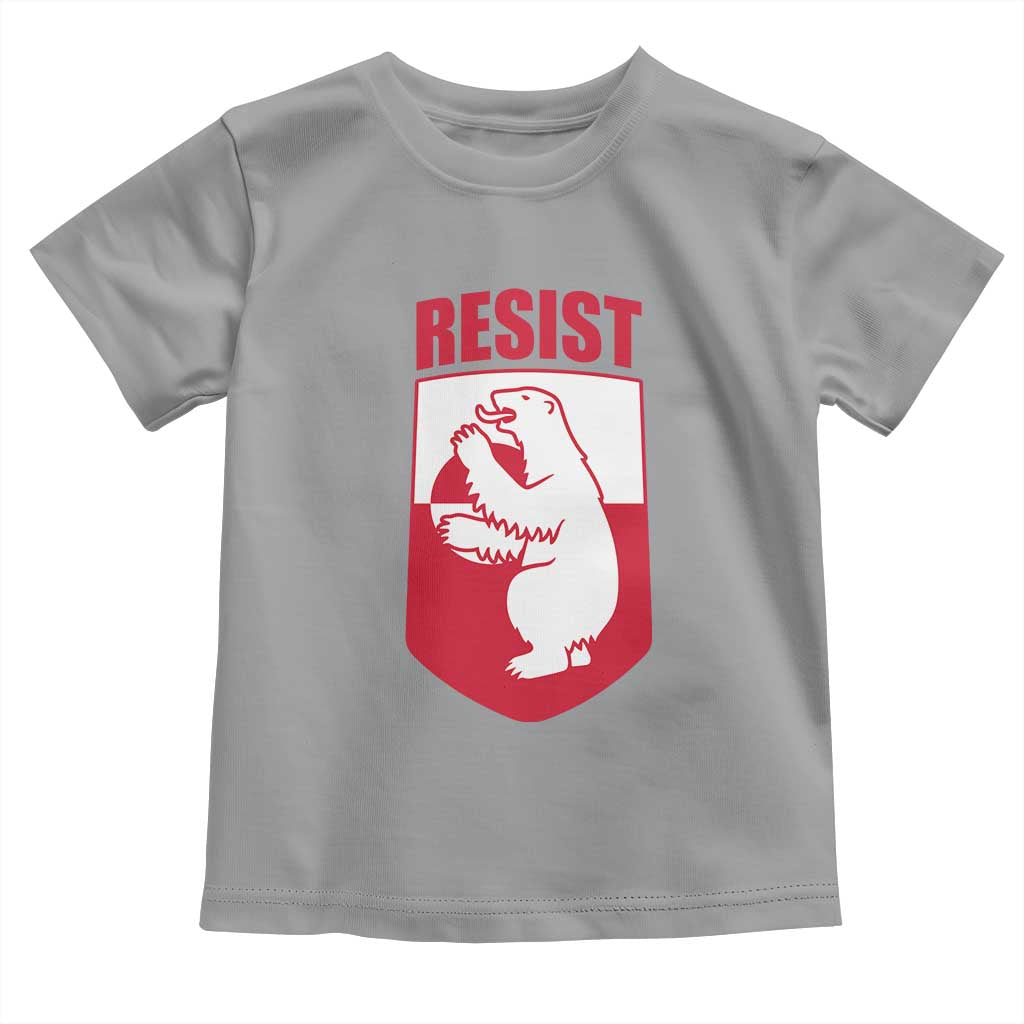 Greenland Resist Toddler T Shirt Stand With Greenlanders