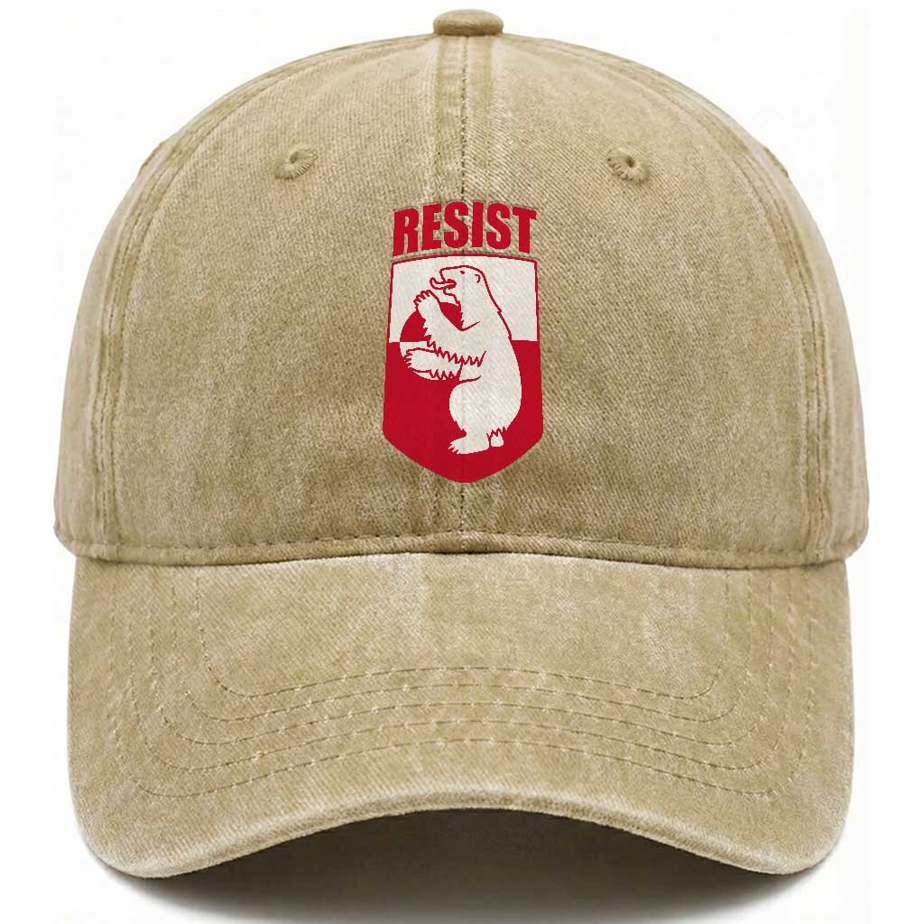 Greenland Resist Washed Cotton Baseball Cap Stand With Greenlanders