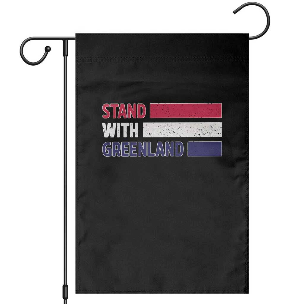 Vintage Retro Stand With Greenland Garden Flag Support Greenlander Gift
