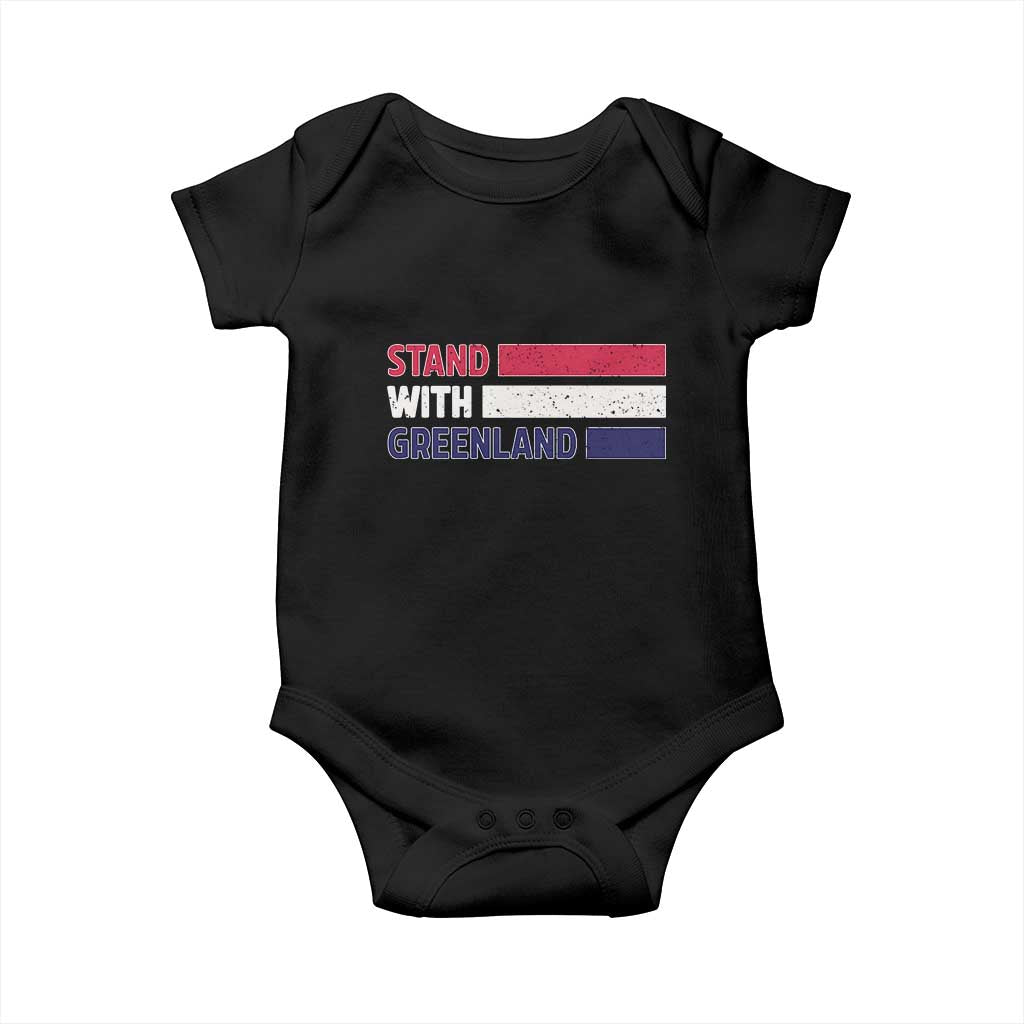 Vintage Retro Stand With Greenland Baby Onesie Support Greenlander Gift