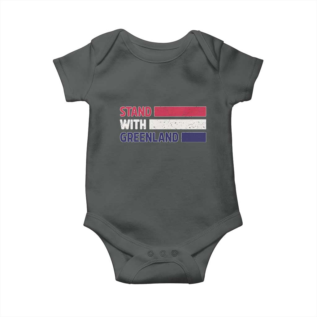 Vintage Retro Stand With Greenland Baby Onesie Support Greenlander Gift