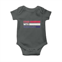 Vintage Retro Stand With Greenland Baby Onesie Support Greenlander Gift