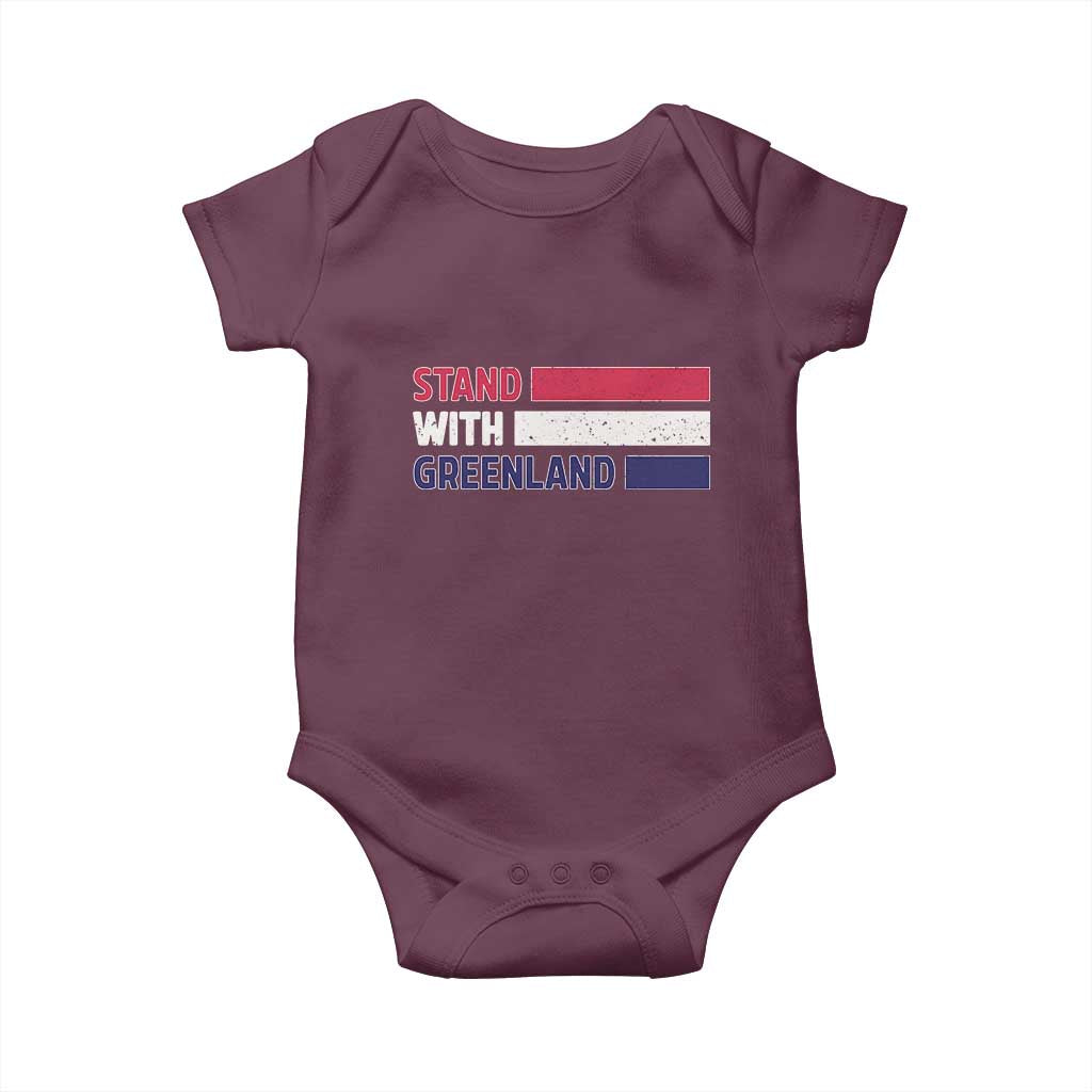 Vintage Retro Stand With Greenland Baby Onesie Support Greenlander Gift