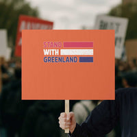Vintage Retro Stand With Greenland Protest Sign Support Greenlander Gift