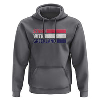 Vintage Retro Stand With Greenland Hoodie Support Greenlander Gift