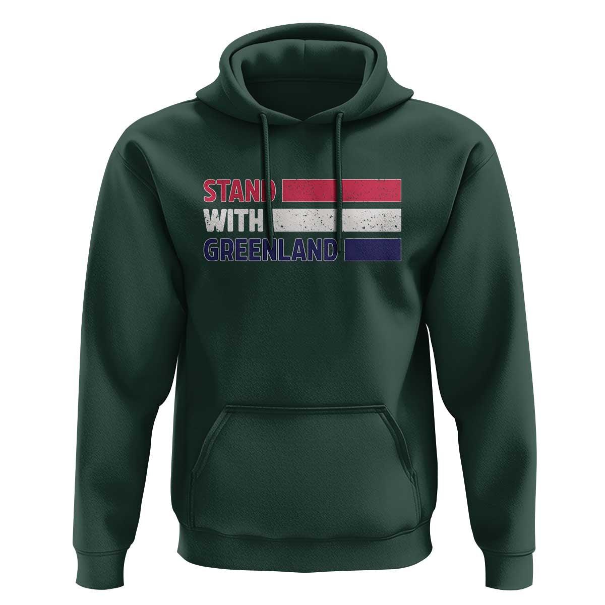 Vintage Retro Stand With Greenland Hoodie Support Greenlander Gift