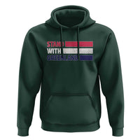 Vintage Retro Stand With Greenland Hoodie Support Greenlander Gift