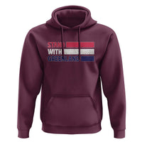 Vintage Retro Stand With Greenland Hoodie Support Greenlander Gift