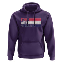 Vintage Retro Stand With Greenland Hoodie Support Greenlander Gift