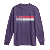 Vintage Retro Stand With Greenland Long Sleeve Shirt Support Greenlander Gift