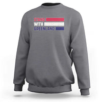 Vintage Retro Stand With Greenland Sweatshirt Support Greenlander Gift