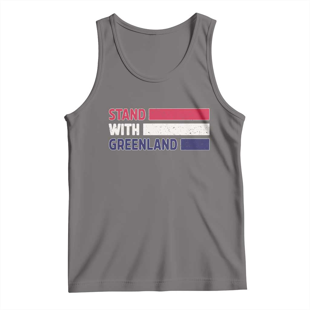 Vintage Retro Stand With Greenland Tank Top Support Greenlander Gift
