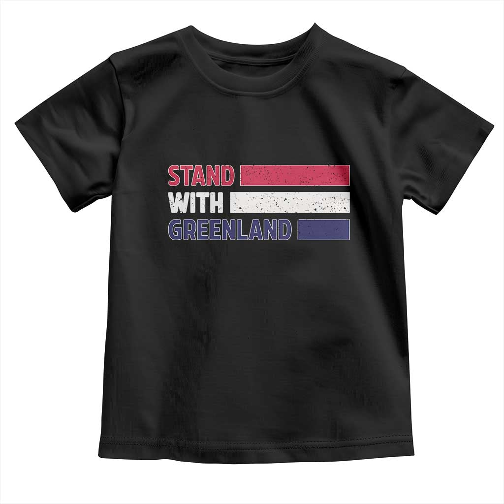Vintage Retro Stand With Greenland Toddler T Shirt Support Greenlander Gift