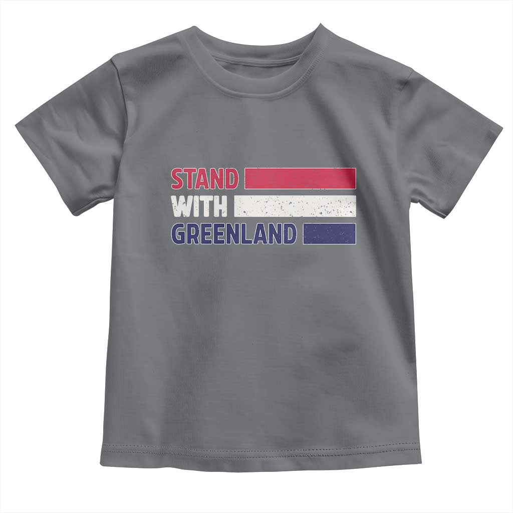 Vintage Retro Stand With Greenland Toddler T Shirt Support Greenlander Gift
