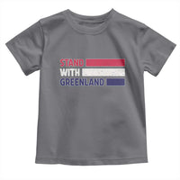 Vintage Retro Stand With Greenland Toddler T Shirt Support Greenlander Gift