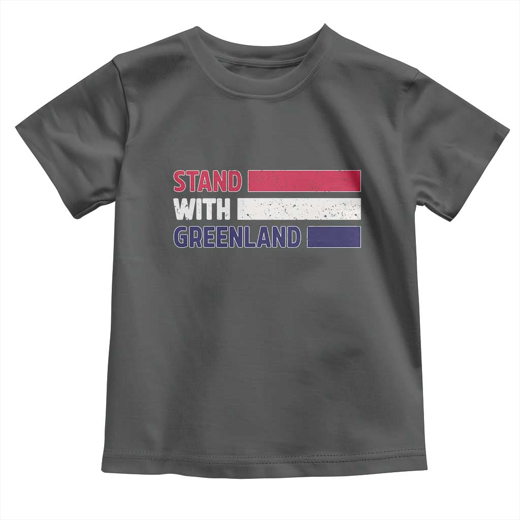 Vintage Retro Stand With Greenland Toddler T Shirt Support Greenlander Gift