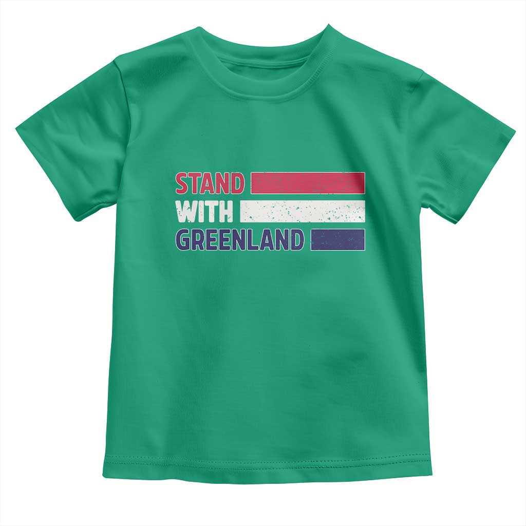 Vintage Retro Stand With Greenland Toddler T Shirt Support Greenlander Gift