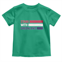Vintage Retro Stand With Greenland Toddler T Shirt Support Greenlander Gift
