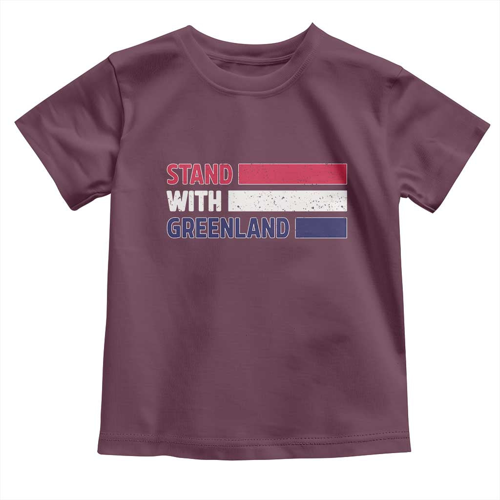 Vintage Retro Stand With Greenland Toddler T Shirt Support Greenlander Gift