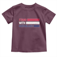 Vintage Retro Stand With Greenland Toddler T Shirt Support Greenlander Gift
