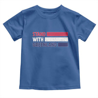 Vintage Retro Stand With Greenland Toddler T Shirt Support Greenlander Gift