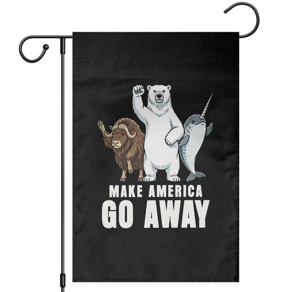 Funny Make America Go Away Garden Flag Anti Authoritarian Political Gag Gift