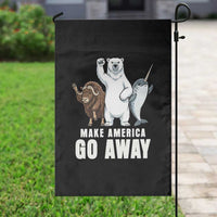 Funny Make America Go Away Garden Flag Anti Authoritarian Political Gag Gift