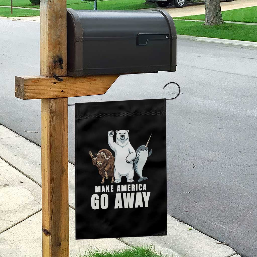 Funny Make America Go Away Garden Flag Anti Authoritarian Political Gag Gift