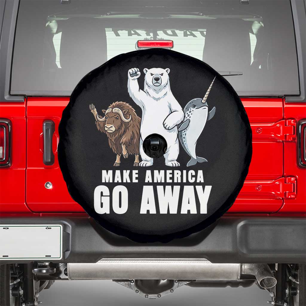 Funny Make America Go Away Spare Tire Cover Anti Authoritarian Political Gag Gift