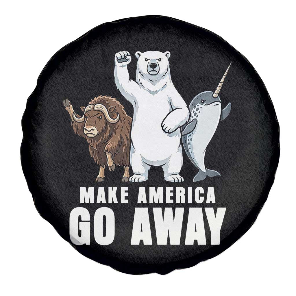 Funny Make America Go Away Spare Tire Cover Anti Authoritarian Political Gag Gift