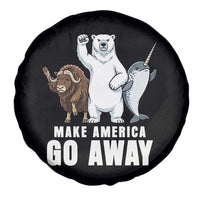 Funny Make America Go Away Spare Tire Cover Anti Authoritarian Political Gag Gift