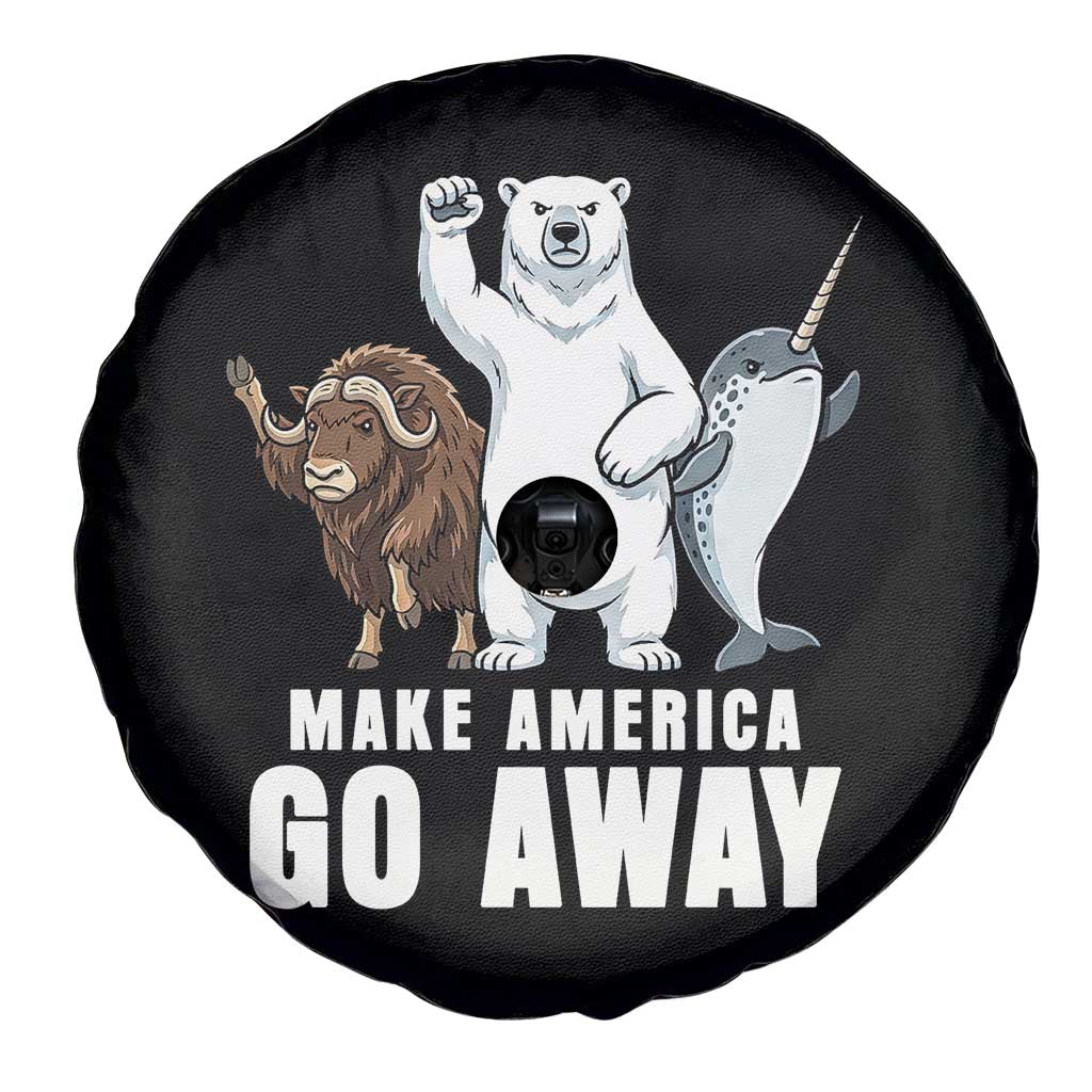 Funny Make America Go Away Spare Tire Cover Anti Authoritarian Political Gag Gift
