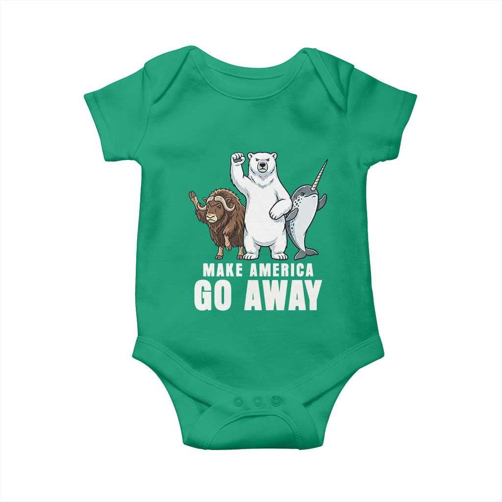 Funny Make America Go Away Baby Onesie Anti Authoritarian Political Gag Gift