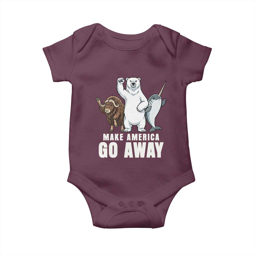 Funny Make America Go Away Baby Onesie Anti Authoritarian Political Gag Gift