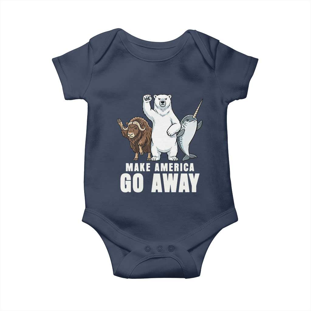 Funny Make America Go Away Baby Onesie Anti Authoritarian Political Gag Gift