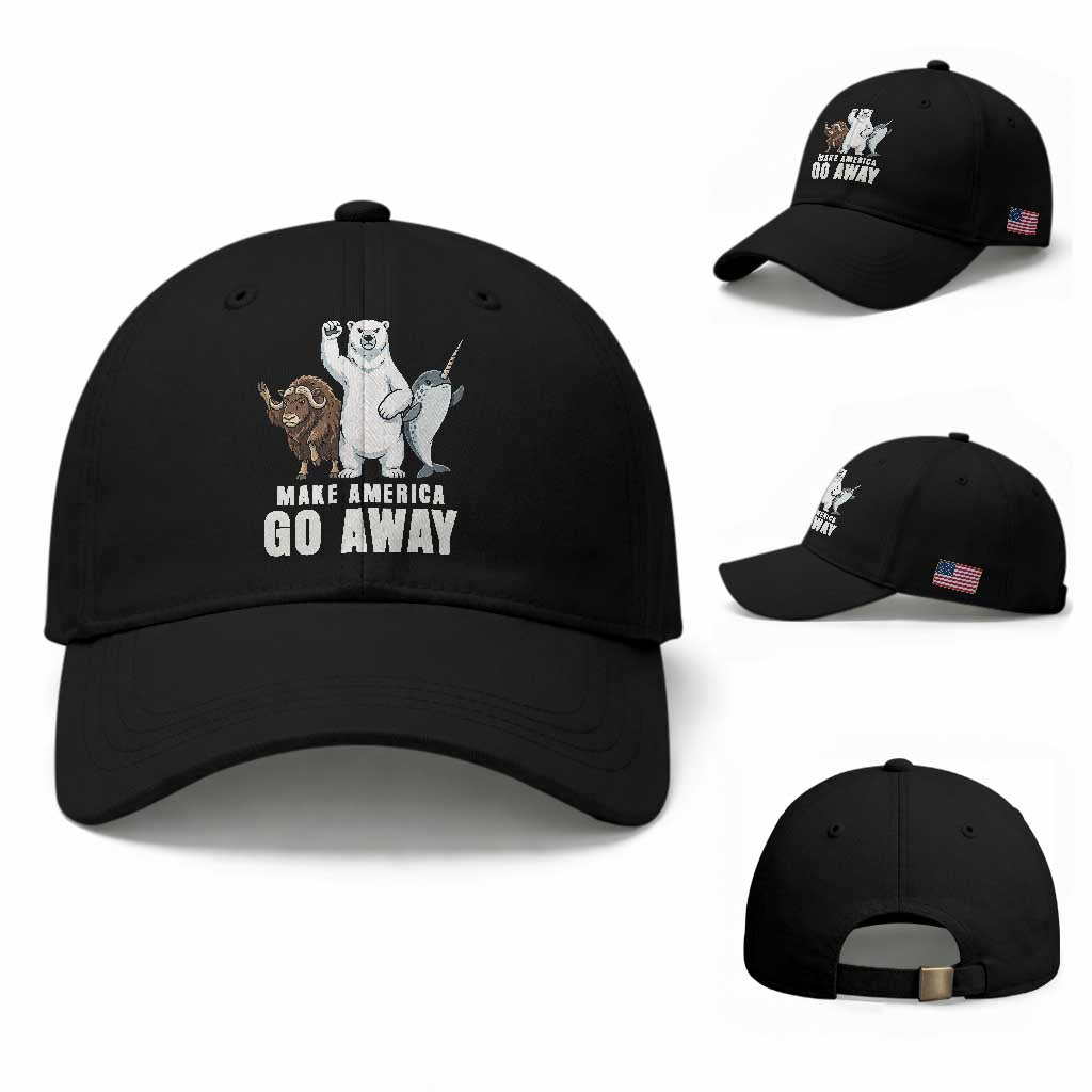 Funny Make America Go Away Baseball Cap Anti Authoritarian Political Gag Gift