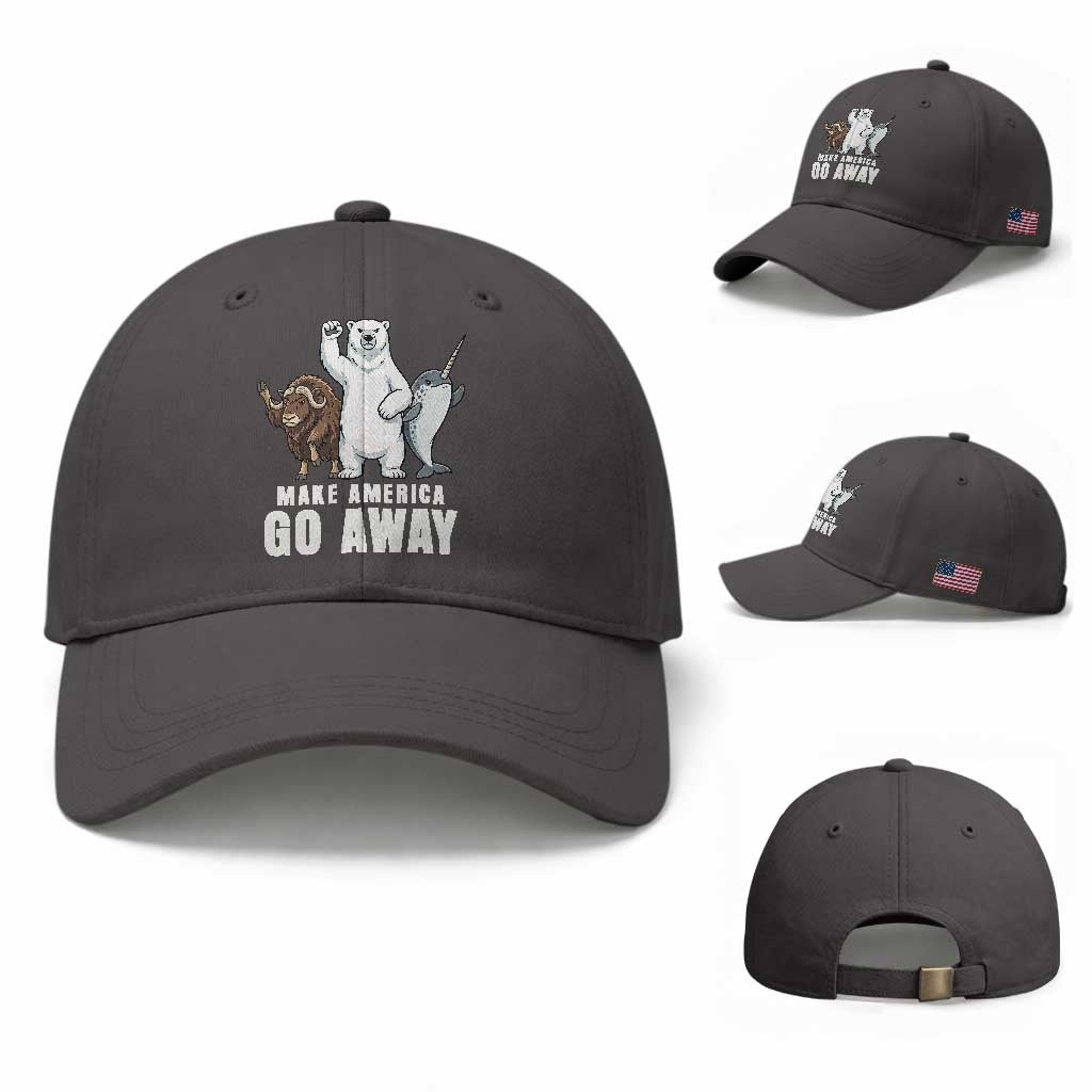 Funny Make America Go Away Baseball Cap Anti Authoritarian Political Gag Gift