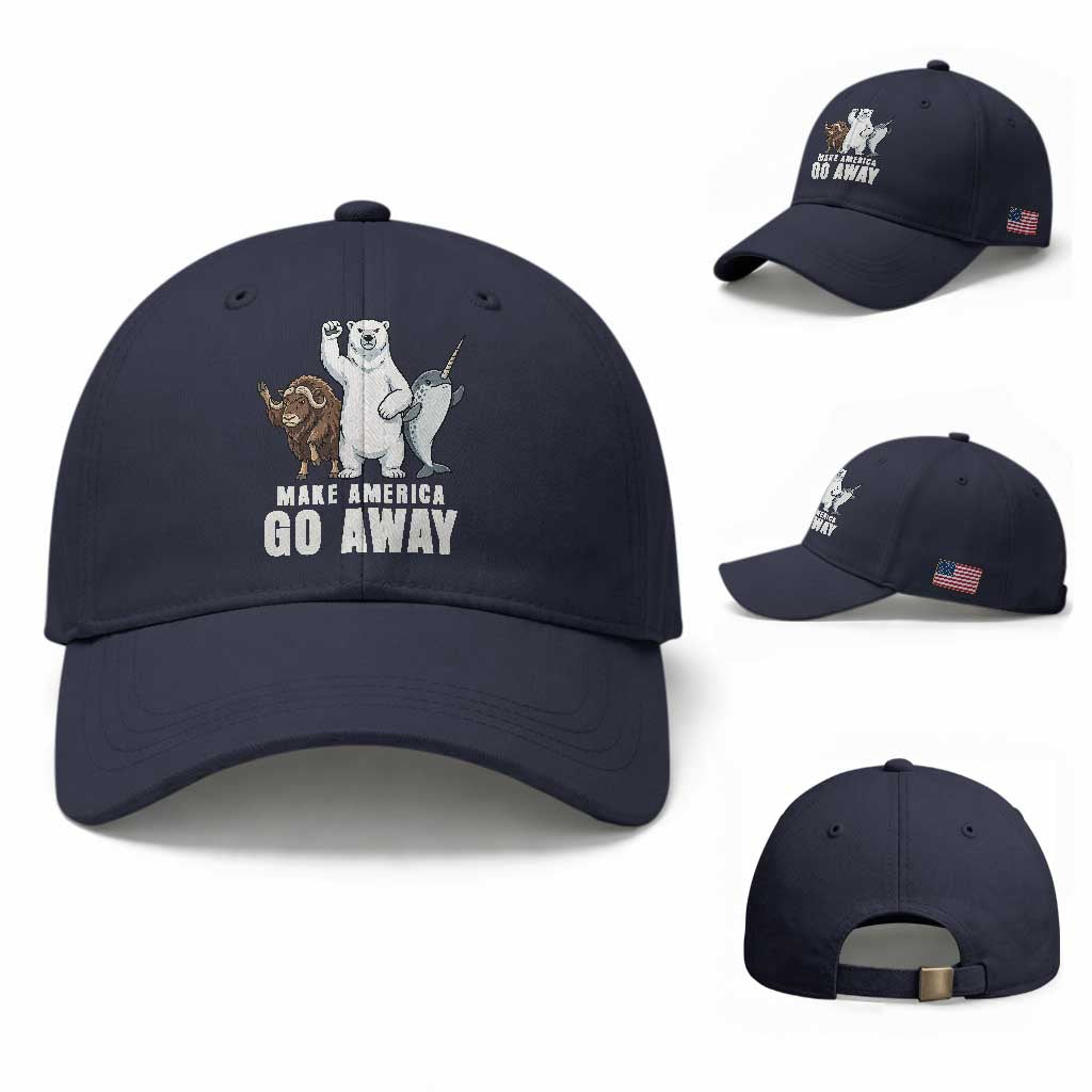 Funny Make America Go Away Baseball Cap Anti Authoritarian Political Gag Gift