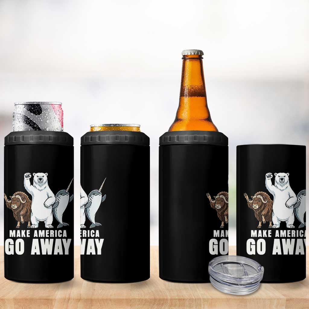 Funny Make America Go Away 4 in 1 Can Cooler Tumbler Anti Authoritarian Political Gag Gift
