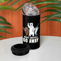 Funny Make America Go Away 4 in 1 Can Cooler Tumbler Anti Authoritarian Political Gag Gift