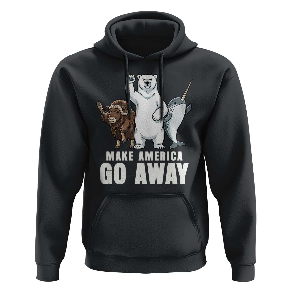 Funny Make America Go Away Hoodie Anti Authoritarian Political Gag Gift