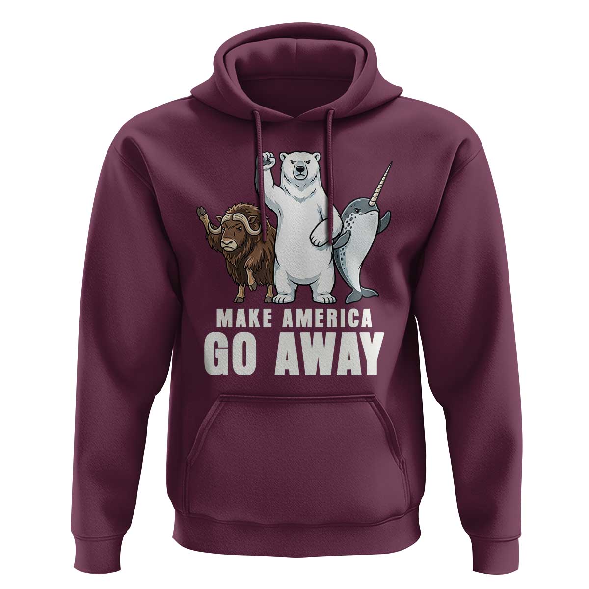 Funny Make America Go Away Hoodie Anti Authoritarian Political Gag Gift