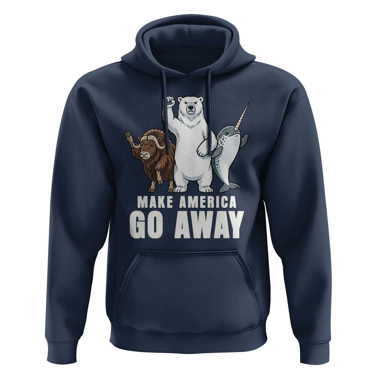 Funny Make America Go Away Hoodie Anti Authoritarian Political Gag Gift