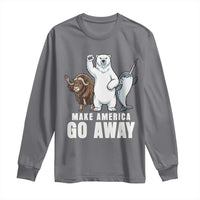 Funny Make America Go Away Long Sleeve Shirt Anti Authoritarian Political Gag Gift