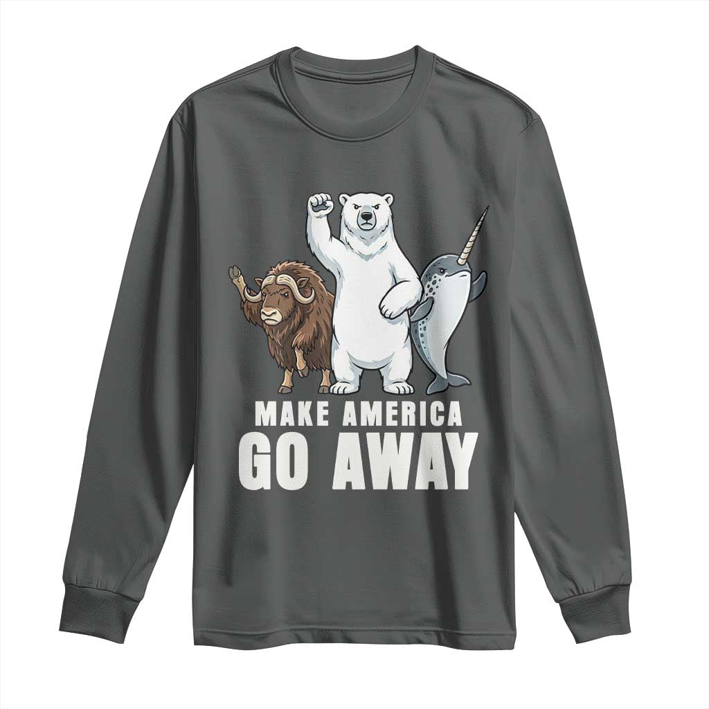 Funny Make America Go Away Long Sleeve Shirt Anti Authoritarian Political Gag Gift