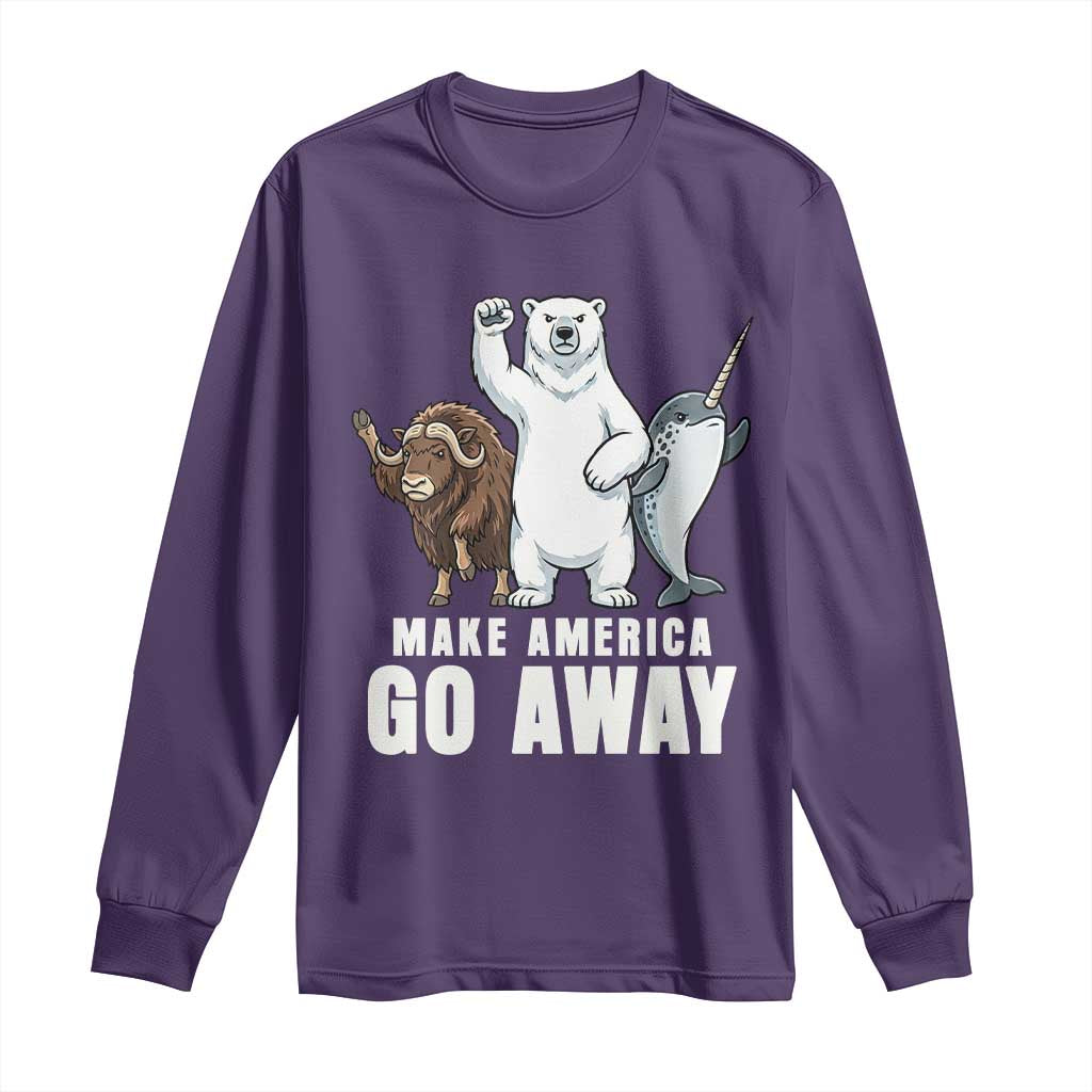 Funny Make America Go Away Long Sleeve Shirt Anti Authoritarian Political Gag Gift