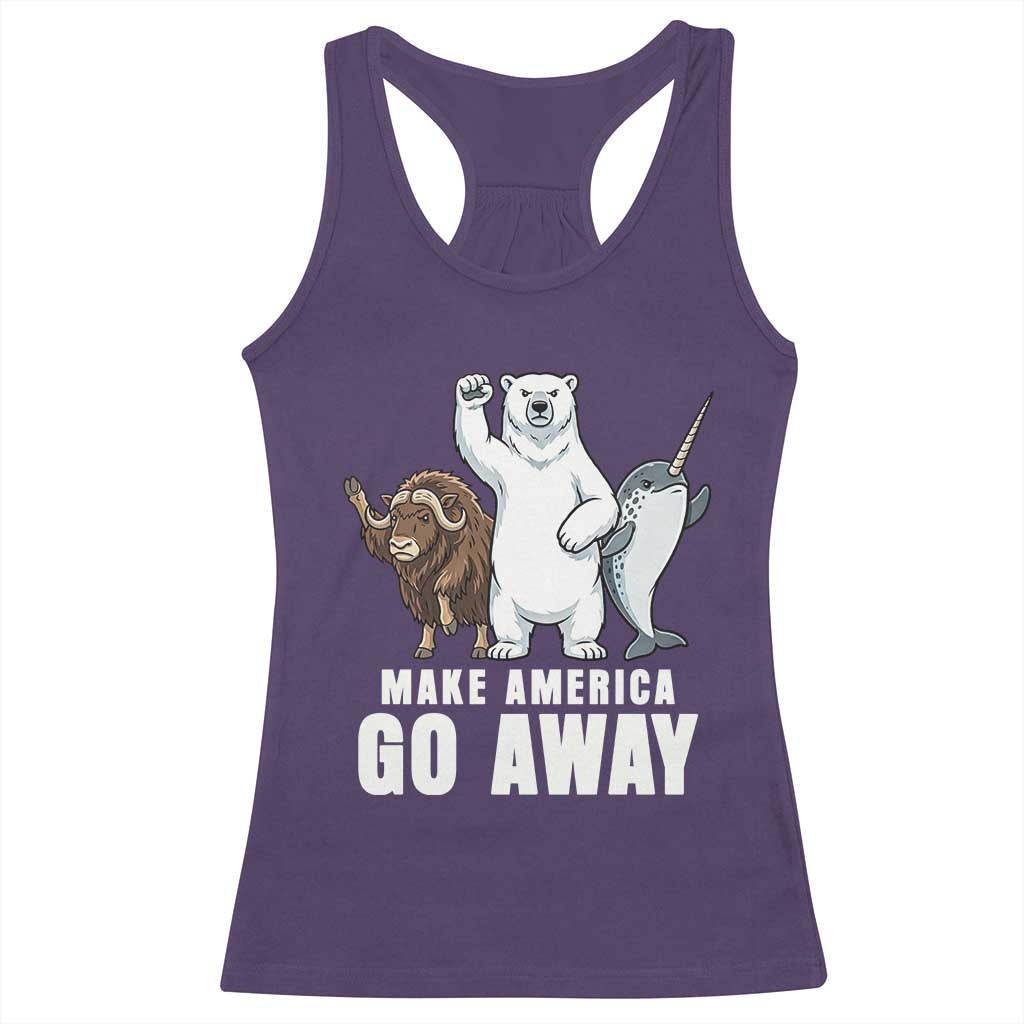 Funny Make America Go Away Racerback Tank Top Anti Authoritarian Political Gag Gift