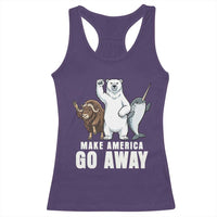Funny Make America Go Away Racerback Tank Top Anti Authoritarian Political Gag Gift